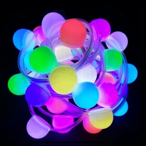 Светодиодная лента, 12 В, WS2811, IC RGB Smart Pixel Ball, диаметр 40 мм, водонепроницаемость IP67, 10 пикс.м (по 3 светодиода в одной крышке)