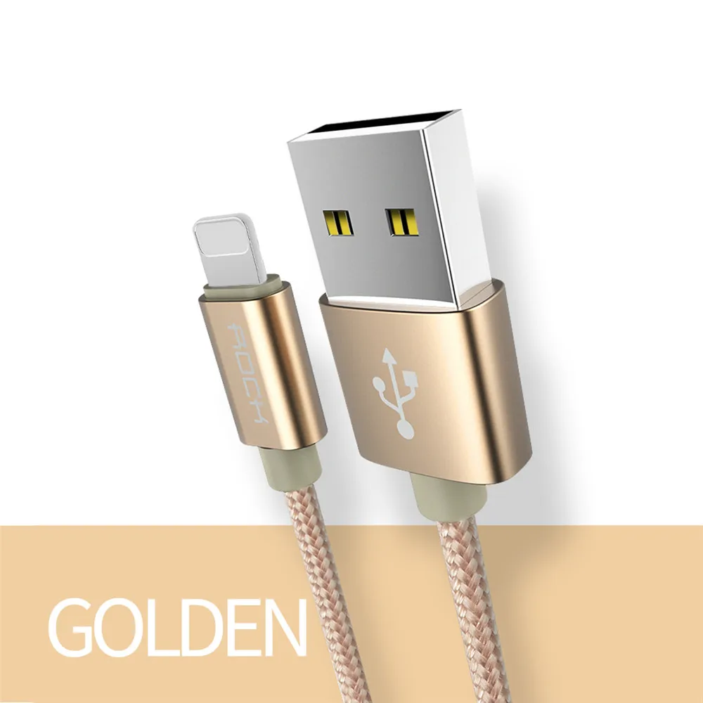 ROCK для iPhone usb кабель IOS 13 12 11 10 9 быстрое зарядное устройство USB зарядка кабелей шнур 2.1A для мобильного телефона зарядное устройство