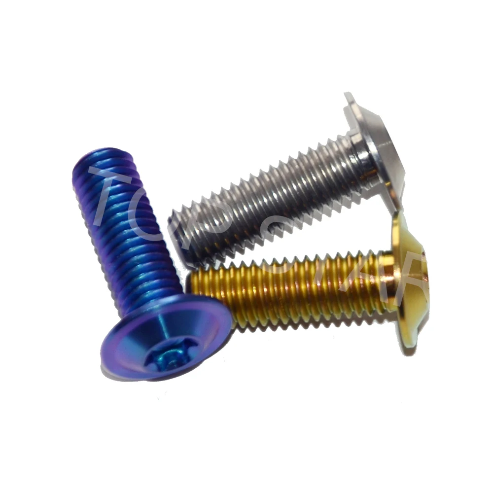

4 PCS M8 x 20 Titanium Bolts Colorful Head Hexagon Socket Ti screws Ti fastener