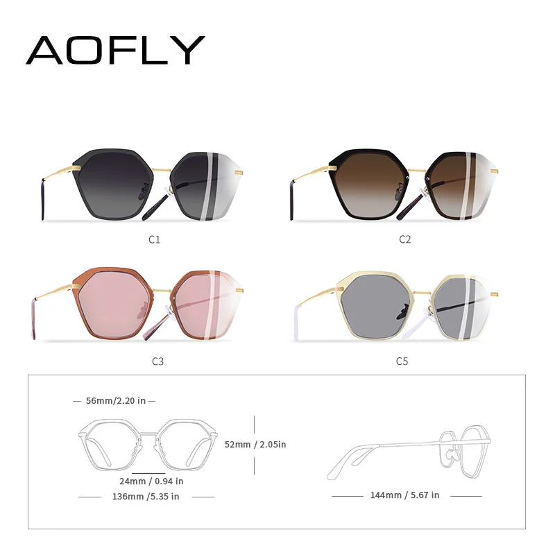 AOFLY Роскошные поляризованные Для женщин солнцезащитные очки модные Брендовая дизайнерская обувь женская Винтаж женские солнцезащитные очки oculos gafas uv400