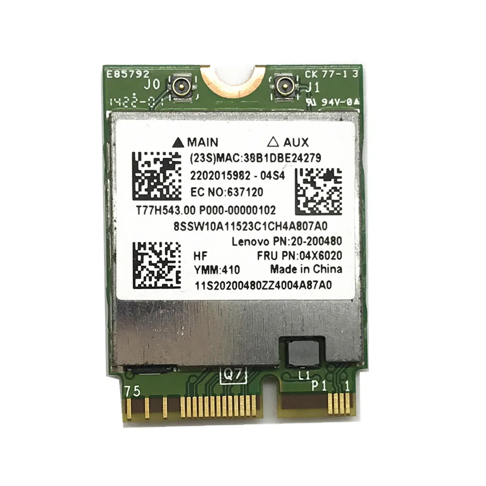 Двухдиапазонная Беспроводная плата Broadcom BCM94352Z AC NGFF 802.11ac 867 Мбит/с Wi Fi Bluetooth BT 4 0 для
