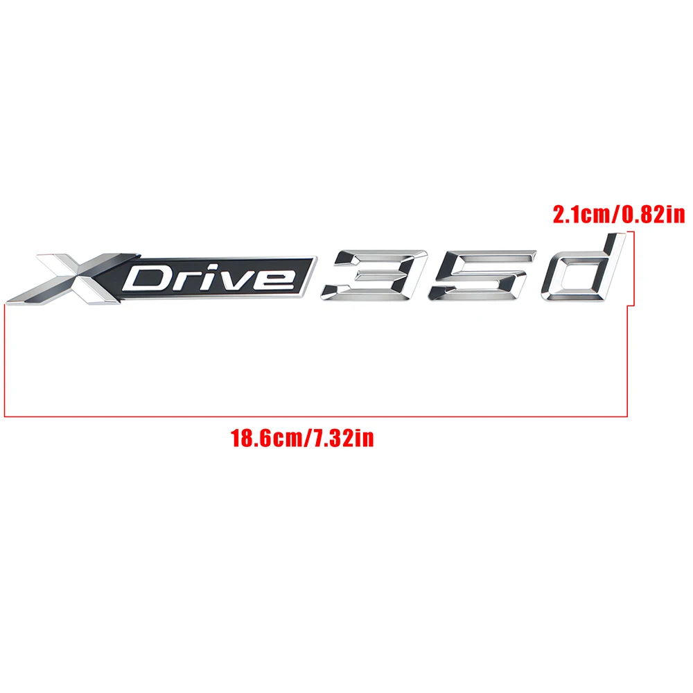 2 шт. 3D стикер Xdrive 20d 25d 35d 40d 50d автомобильная боковая наклейка на заднюю часть