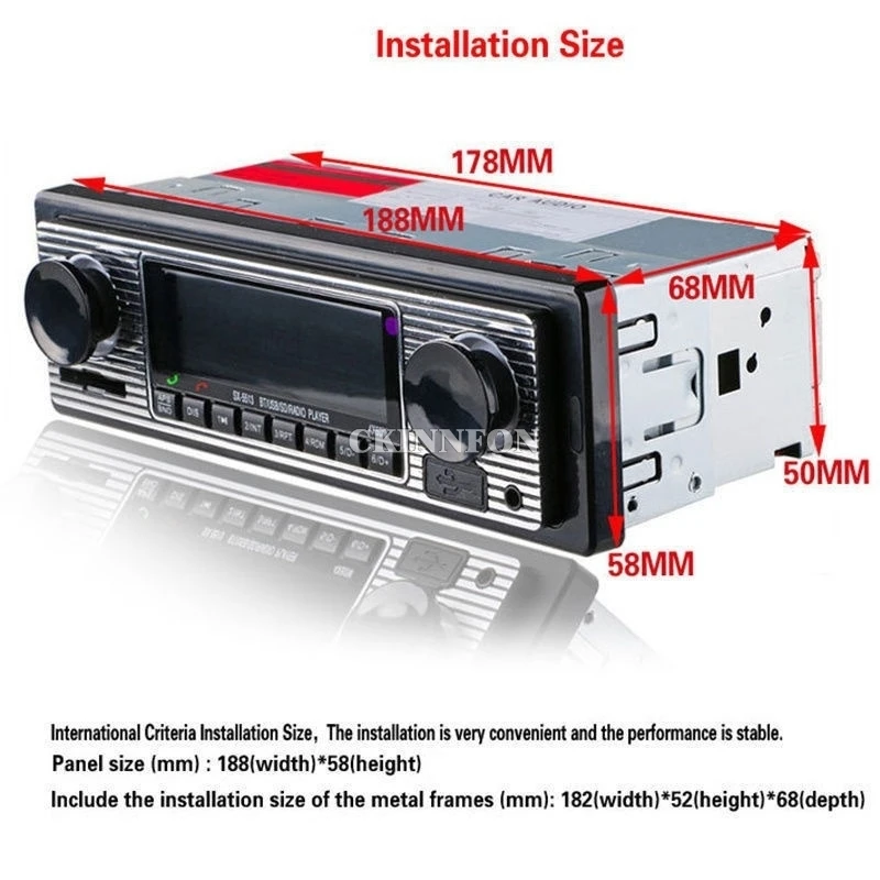 5 шт./лот LCD автомобильный комплект Bluetooth CD MP3 плеер USB AUX стерео FM радио в тире