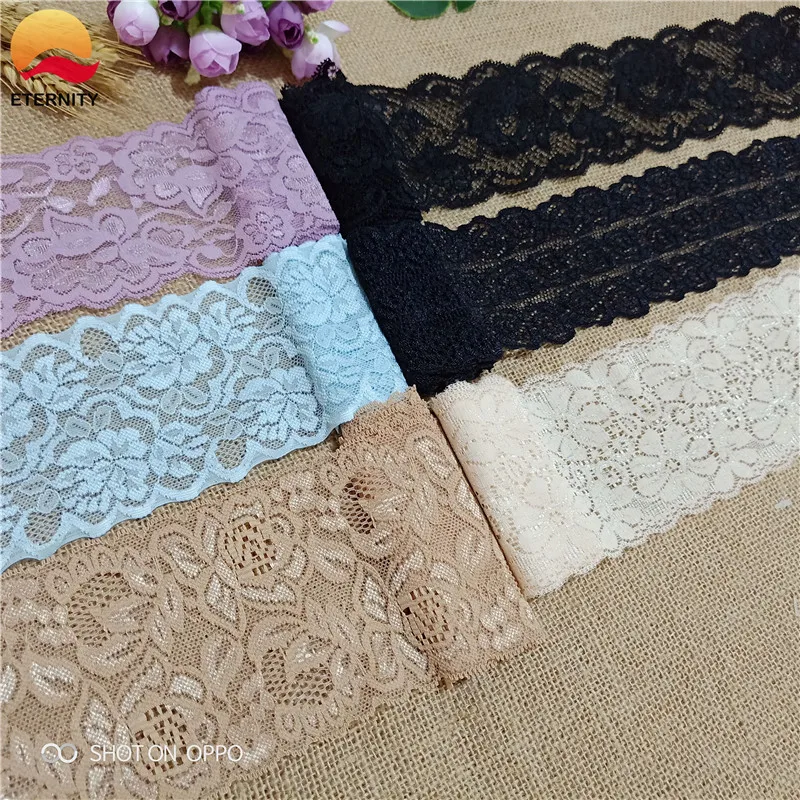 6-9cm S1960 2019 new product sells high-quality black elastic lace lace for sewing crafts decorative lace handmade accessories D
