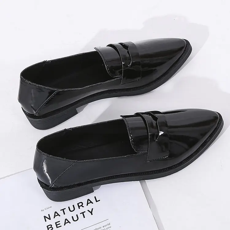 Aleafalling/Классическая Брендовая обувь Женские повседневные туфли-оксфорды черного