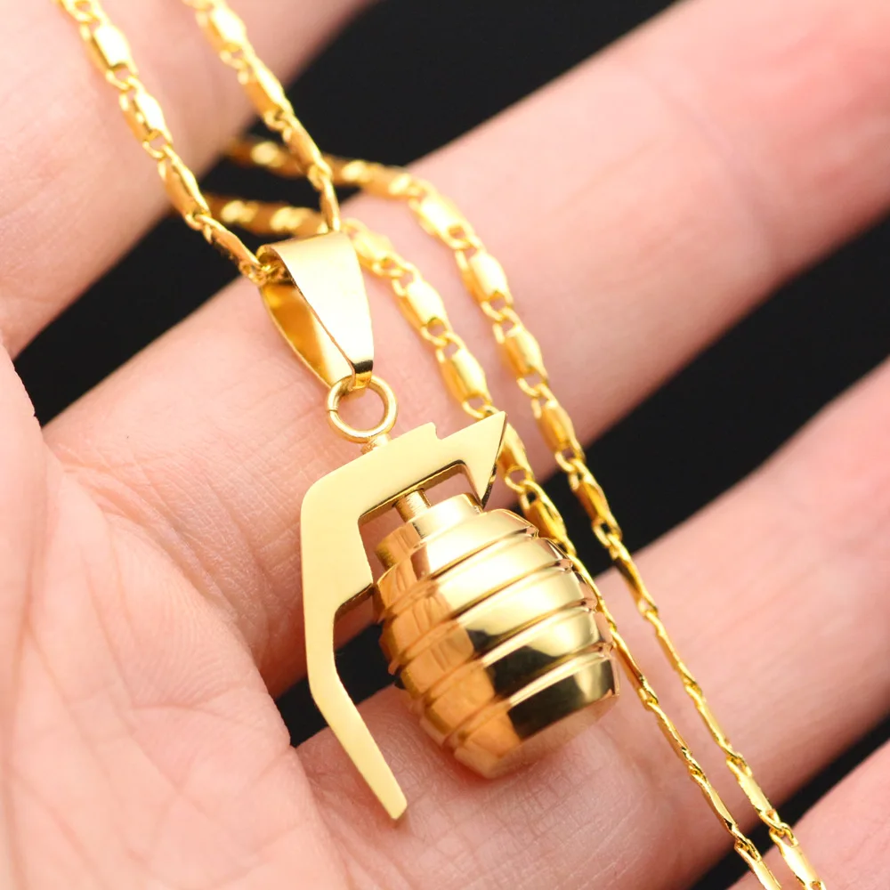 MCSAYS Fashion Jewelry Soecial Design Hand Grenade Pendant Hiphop Titanium Necklace Army Cool Mens 4JB | Украшения и аксессуары