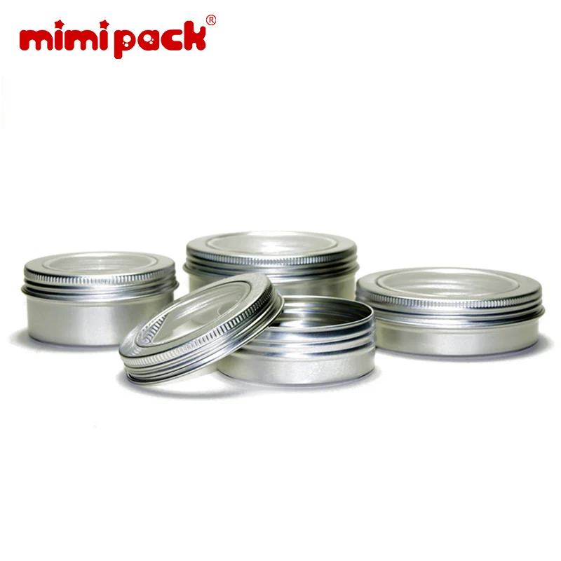 Mimipack 24 шт. оконная неглубокая круглая винтовая крышка алюминиевые банки