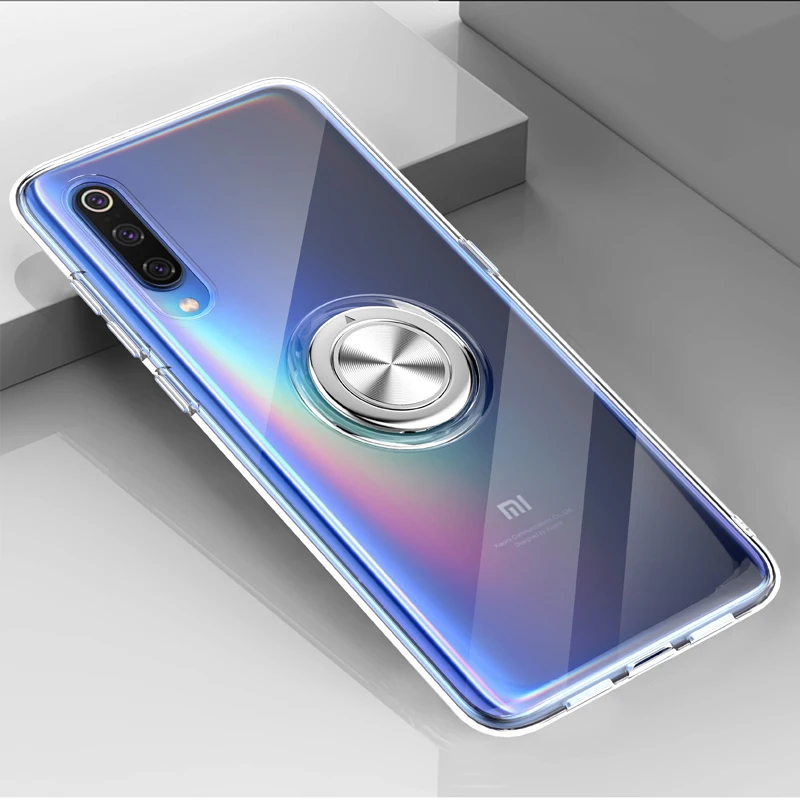 Прозрачный мягкий силиконовый чехол для телефона Xiaomi 9 Ring Case MI 8 6X A2 MIX 2 S роскошная