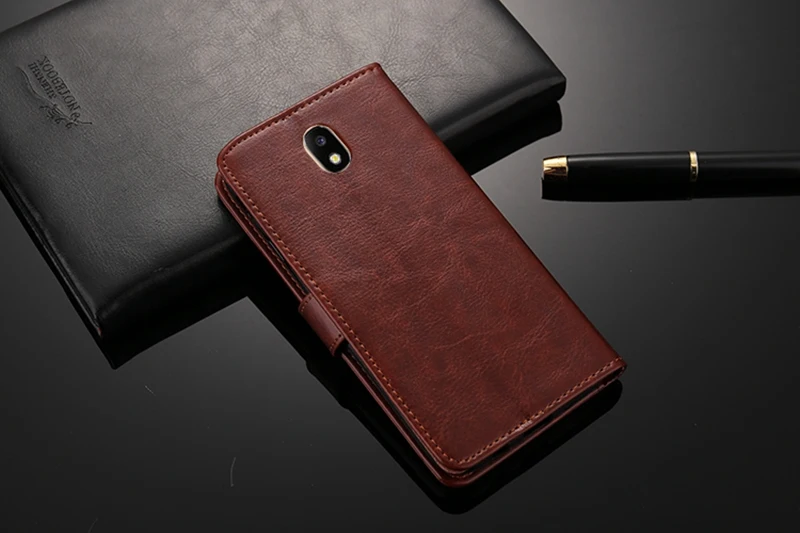 Чехол портмоне из кожи с откидной для телефона samsung Galaxy J3 J5 J7 2017 года чехол