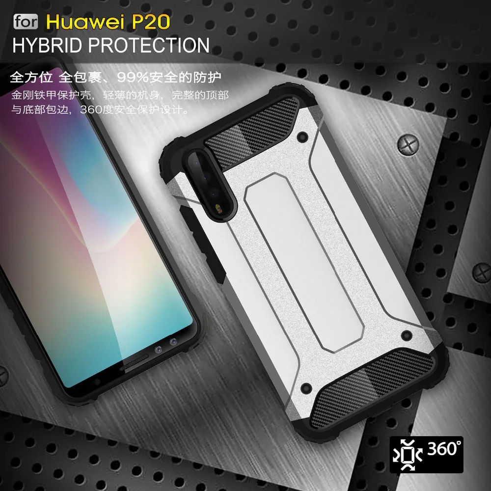 Противоударный защитный чехол для Huawei P20 Pro Plus P20Pro Задняя панель телефона с