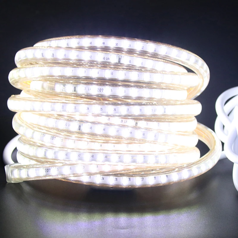 220 В светодиодный светильник 3014 SMD водонепроницаемый 120 светодиодный s/m наружный светодиодный светильник белый/теплый белый/синий ЕС выключатель питания вилка