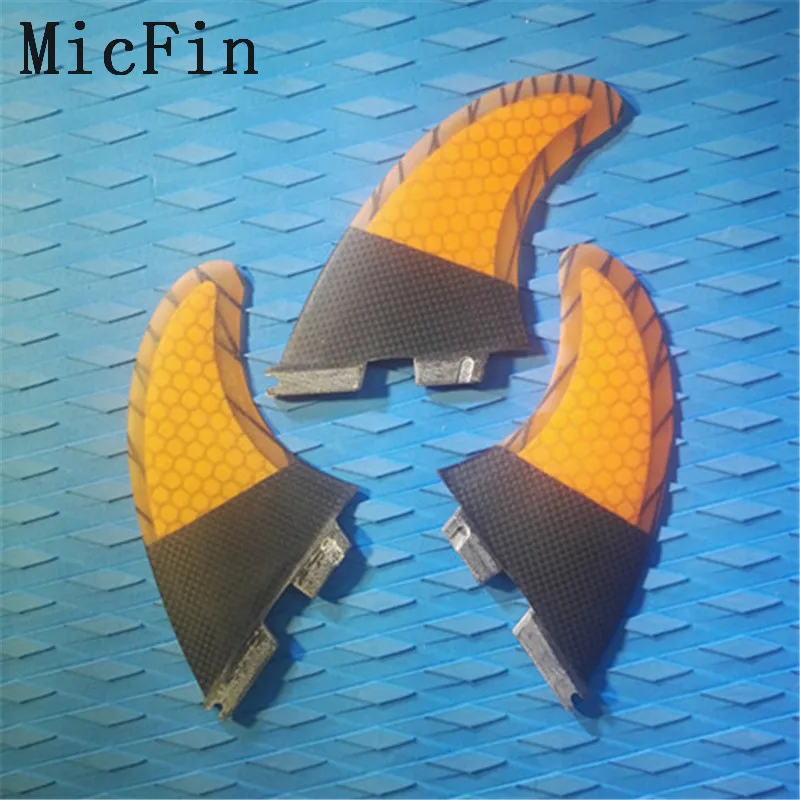 Micfin стекловолокно и сотовый плавник для доски для серфинга Подруливающее устройство FCS 2 плавник для серфинга FCS FUTURE FCS 1 FCS II размер коробки M три набора - Цвет: G5FCSII