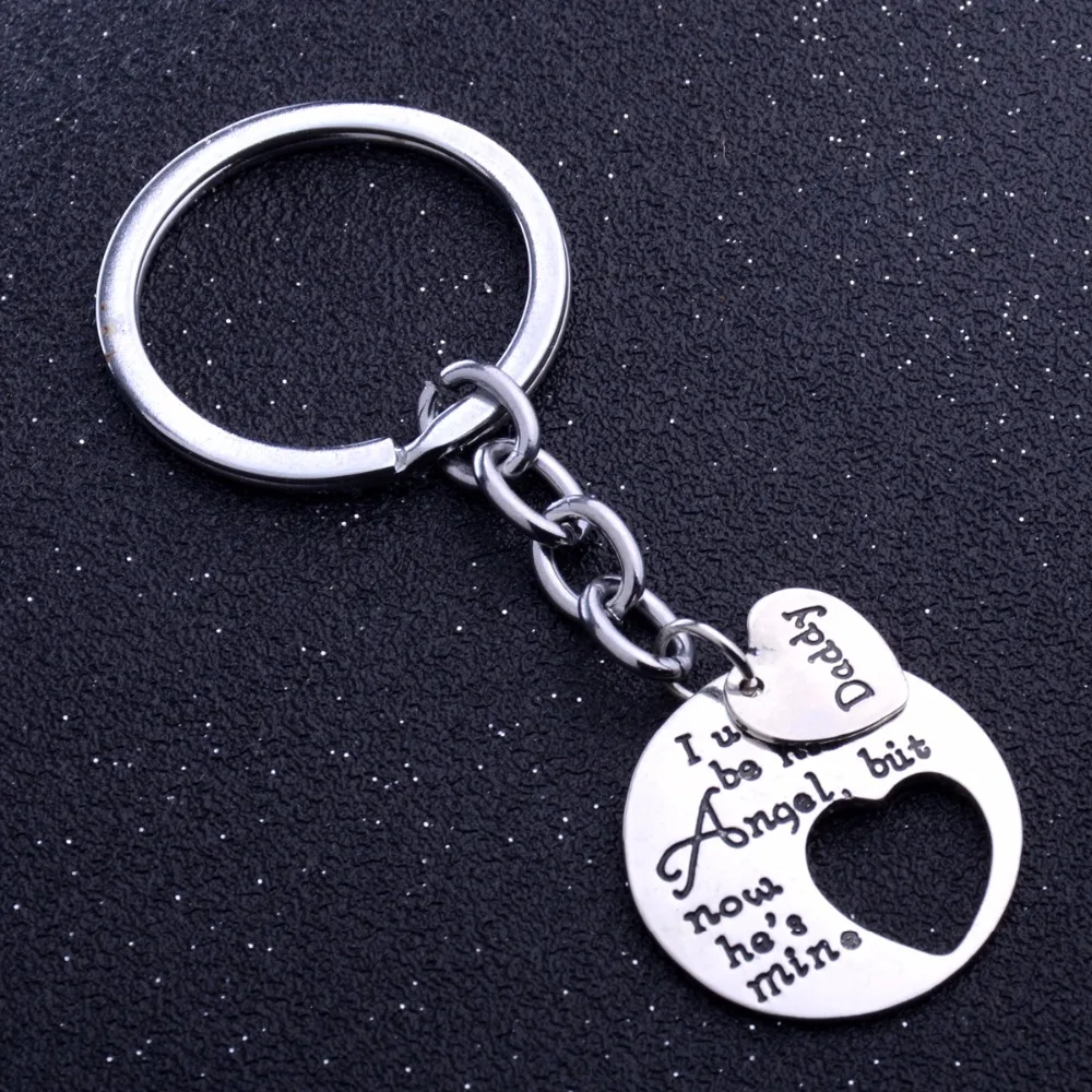 Папа привлекательные подвески в виде сердечек брелок я раньше был его ангелом