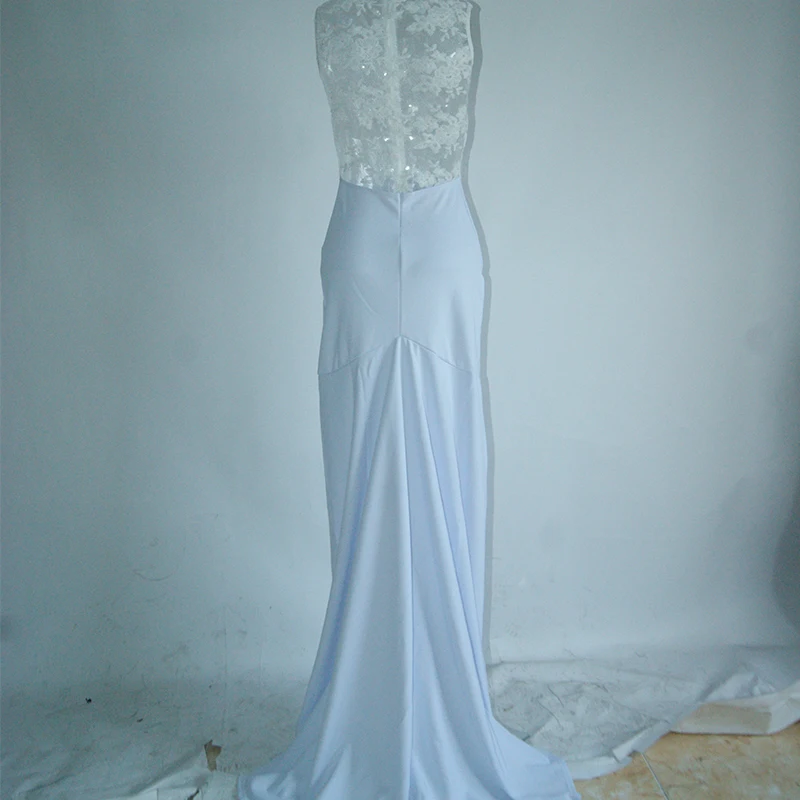 Платье с рукавами крылышками прозрачное сзади русалочкой 2016 г. новинка