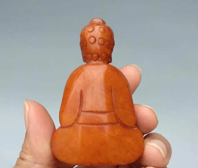 China collection archaize red jade Sakyamuni Buddha statue free shipping | Украшения и аксессуары