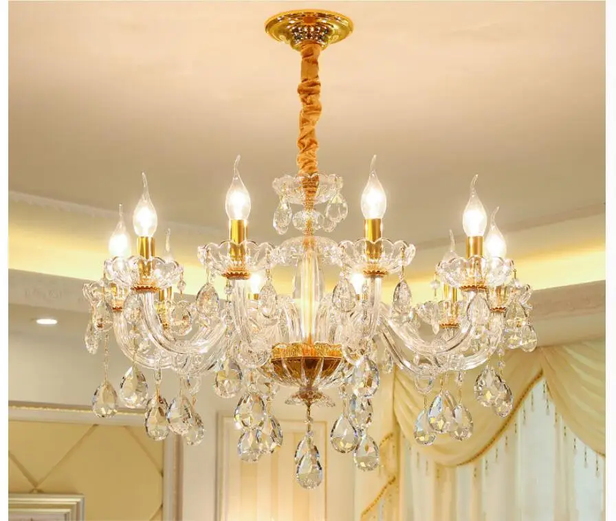 Современная хрустальная люстра для гостиной lustre sala обеденный стол Хрустальные европейские люстры освещение украшение дома