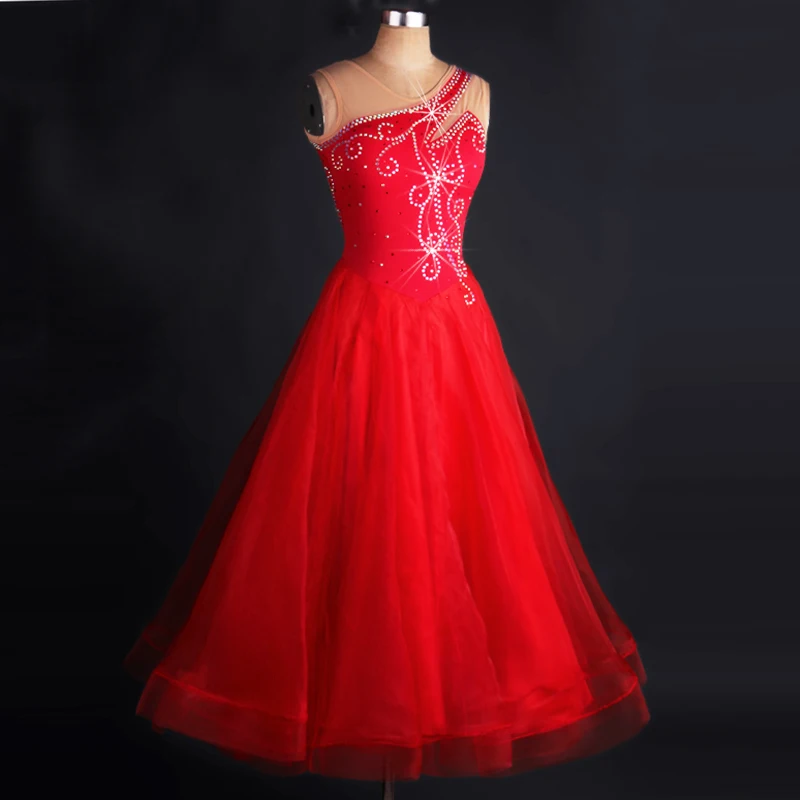 2017 эксклюзивная юбка для бальных танцев без рукавов со стразами новая игр