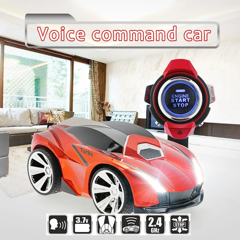 Автомобиль с голосовой командой и умными часами 2 4 ГГц канала Радиоуправляемый