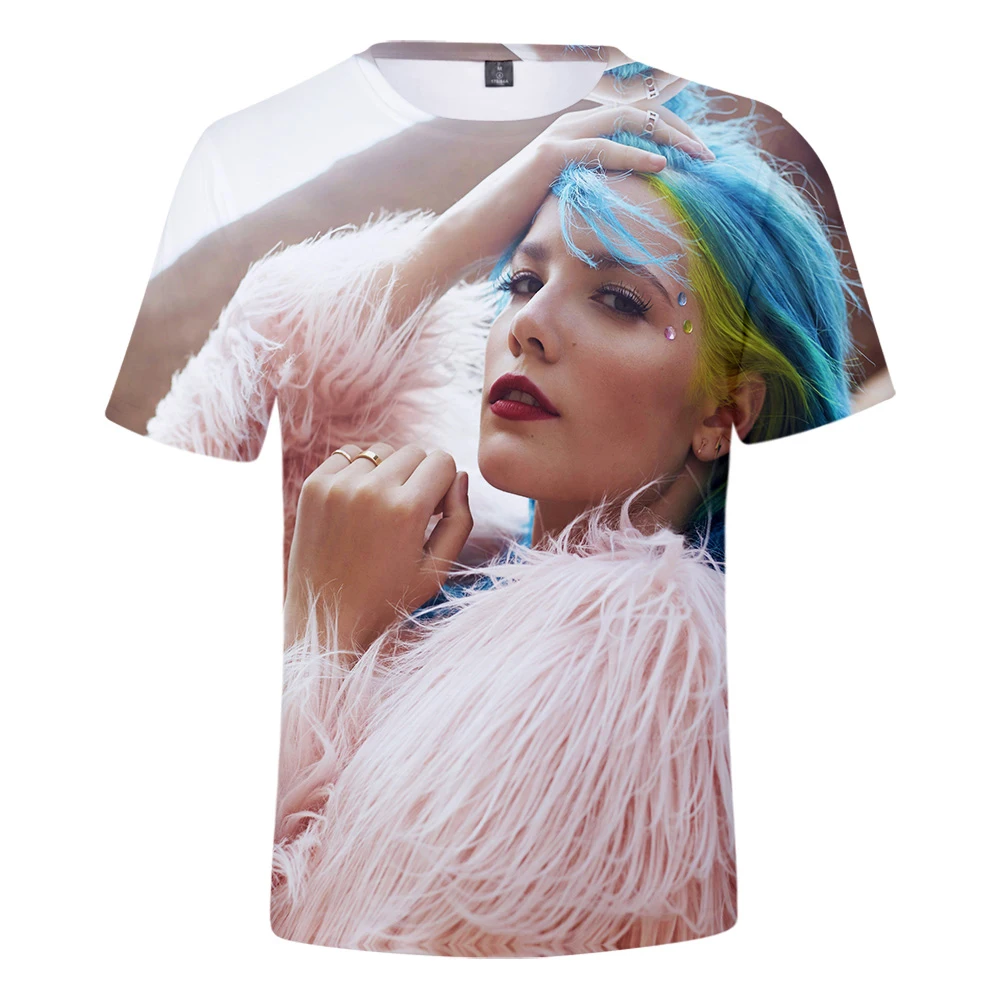 3D футболка Halsey Горячая фильм 3D Футболка Мужская/женская летняя Harajuku kawaii футболка с холзи 3D