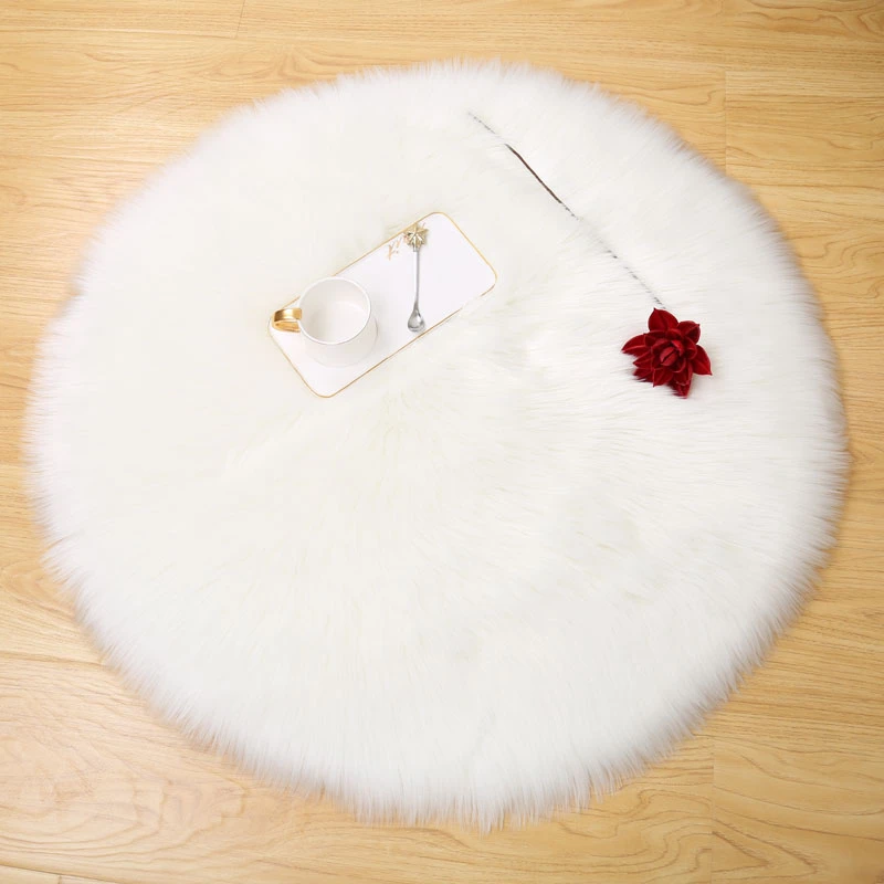 Круглый коврик для йоги дома имитация шерсти спальни | Дом и сад