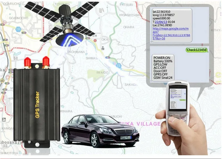 Автомобильный GPS трекер TK103 GSM/GPRS 103A датчик удара двери сигнализация отрезание