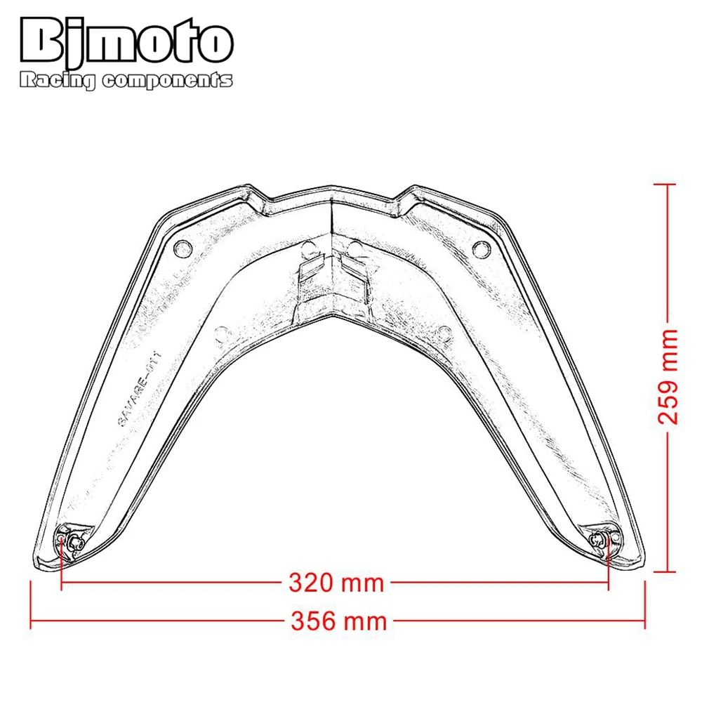 Bjmoto ABS черные аксессуары для мотоциклов переднее крыло клюв расширение