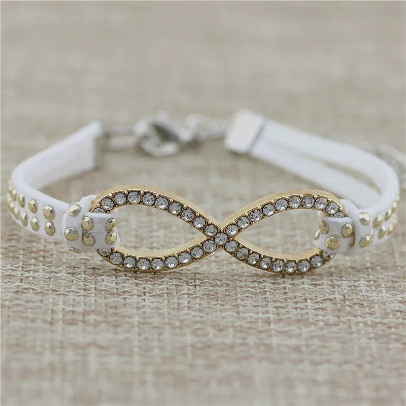 2 стиля новинка модные ювелирные изделия позолота кристалл бесконечность символ