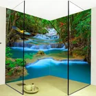 ПВХ водостойкая самоклеящаяся настенная бумага, 3D водопады, пейзаж, фотобумага, Декор для дома ванная, туалет, кухня