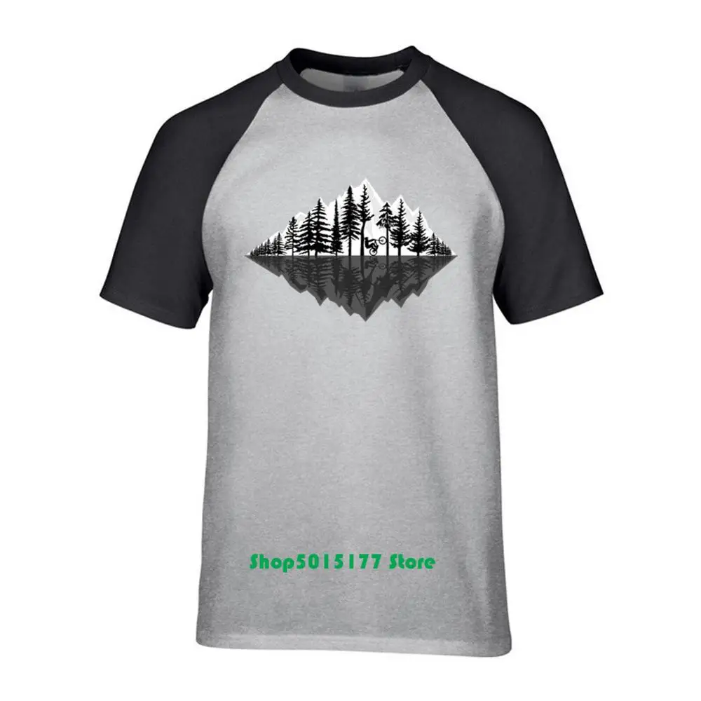 Новое поступление мужские футболки для езды на велосипеде с черными деревьями MTB