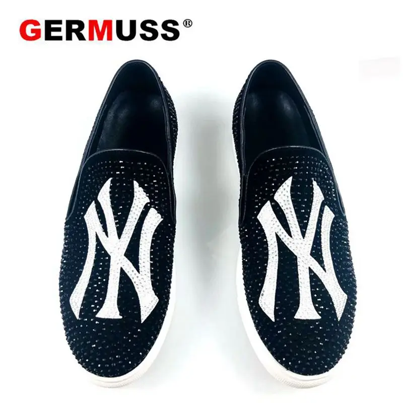 Черный Newest Men luxury Designer charming Casual Shoes Male Homecoming Dress Wedding Party Prom shoes zapatos de novio - Цвет: Черный