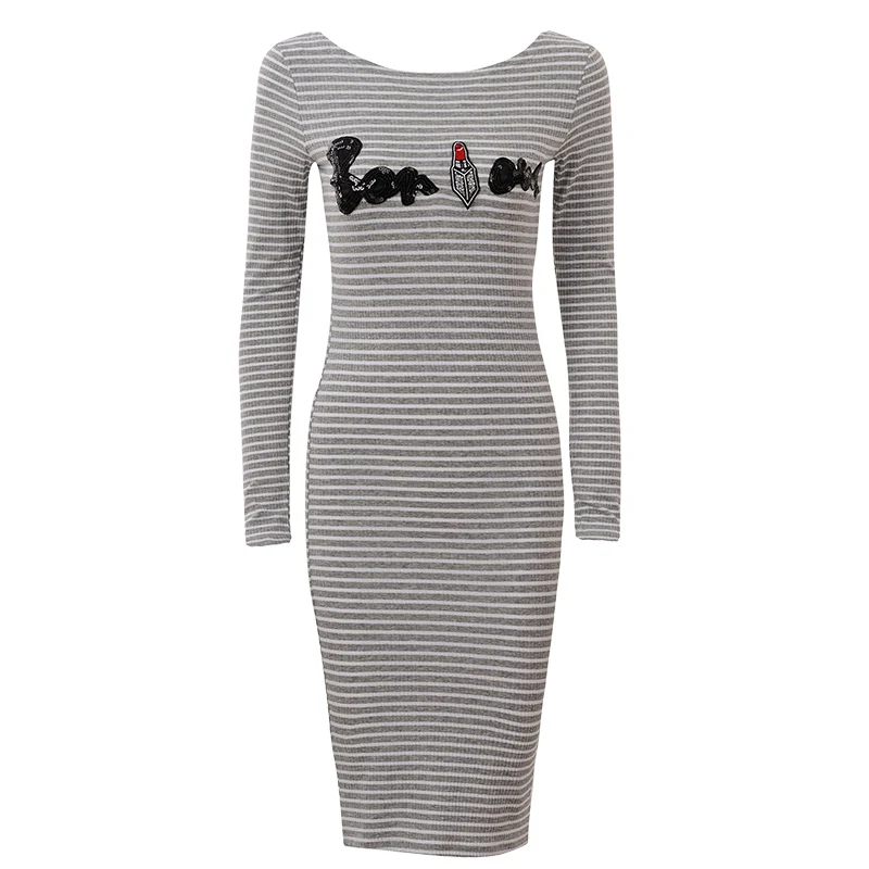Женское платье футболка в полоску с длинным рукавом|dresses cover|dress careerdresses 18w |