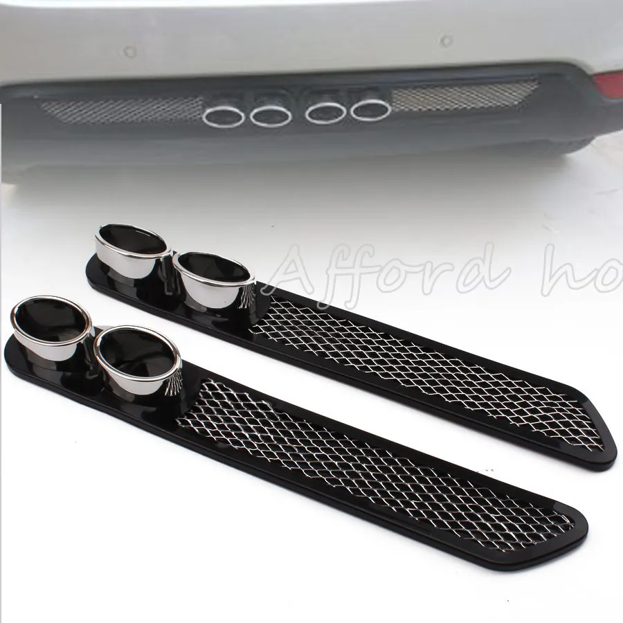 1 шт. черный + хромированный Автомобильный декоративный хвостовой трубы эмблема