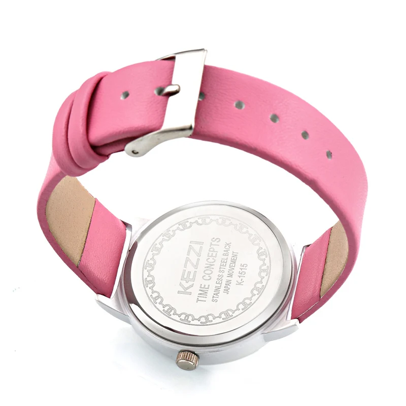 Любители прекрасный kezzi часы мальчик и девочка стильный тренд Популярные Кожа PU
