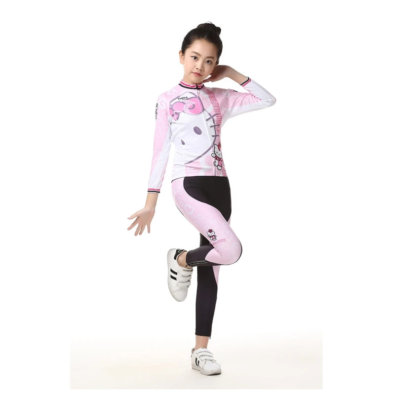 

New Children Bike Jersey Bicycle ciclismo Long sleeve Cycling Clothing Kids Pink Girls mtb Shirts Top Riding Clothes Thermal
