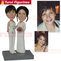 custom made bobbleheads from photo wedding cake toppers silhouette figurines polymer clay figurines 3d figurine of yourself doll