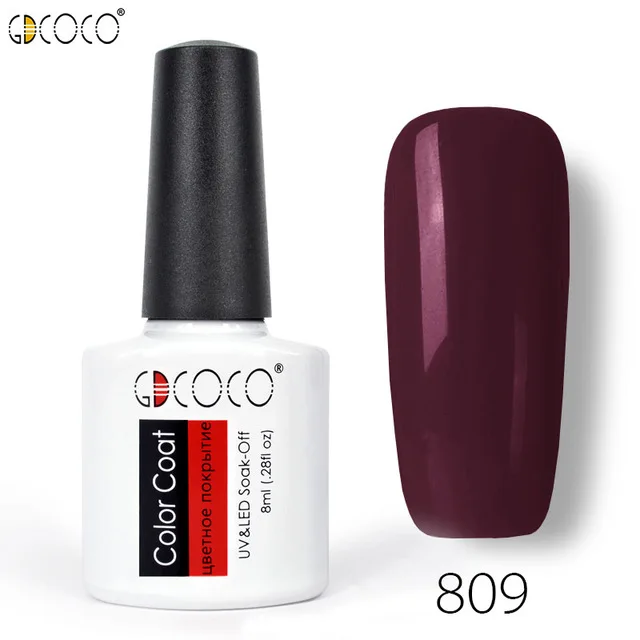 809 8 мл GDCOCO Гель-лак УФ-маникюр Дизайн ногтей Топ поли гель Venalisa лак удаляющийся замачиванием Светодиодный УФ-гель для ногтей CANNI - Цвет: 809