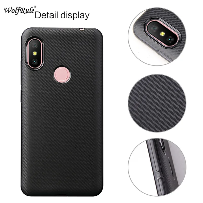 Чехол wolfrole Xiaomi Redmi Note 6 Pro Роскошный чехол с полной защитой из углеродного волокна