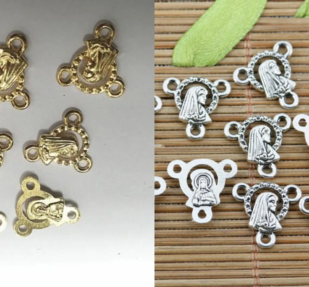 

30pcs gold color/tibetan silver color religious 3holes connector