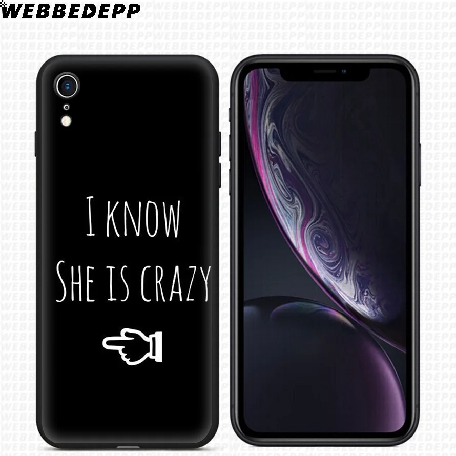 WEBBEDEPP Queen &amp King Couple Soft Silicone Case for iPhone 11 Pro Xr Xs Max X or 10 8 7 6 6S Plus 5 5S SE |