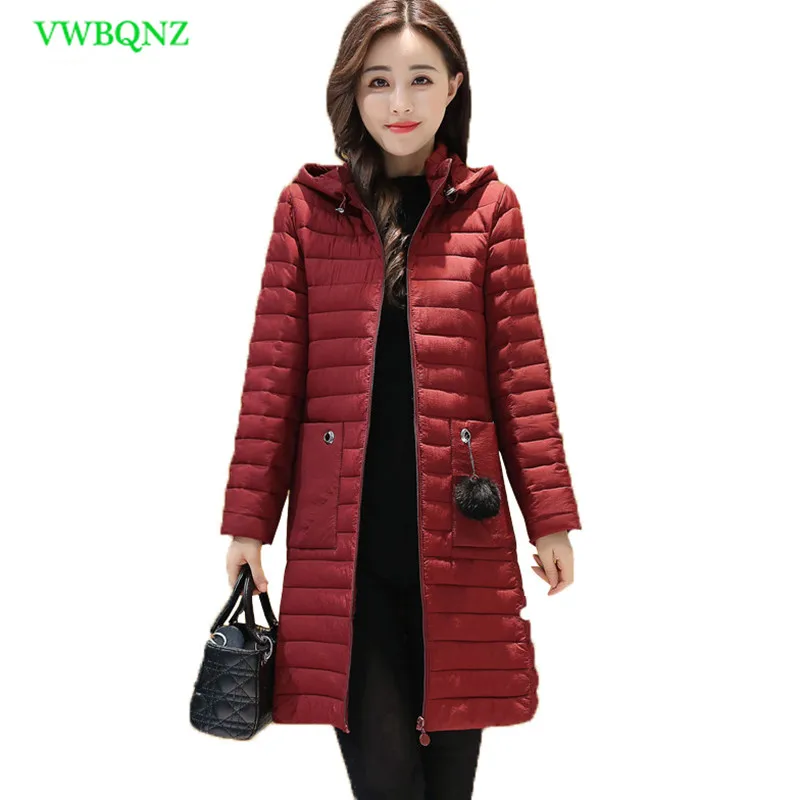Осенне зимняя новая тонкая пуховая хлопковая куртка для женщин среднего