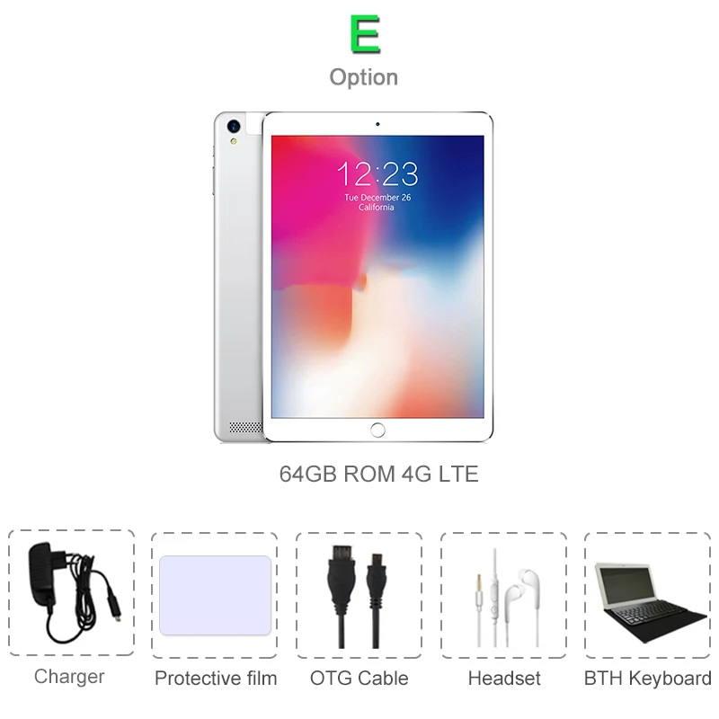 Комплект 5 CIGE T805G 10 дюймов планшетный ПК Android 8,0 для Google Play, четыре ядра, две sim-карты, 3G, 4G, LTE, wifi, gps, ram, 6 ГБ rom, 64 ГБ, планшеты - Комплект: Комплект 5