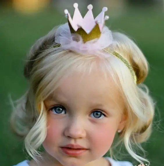 Повязка на голову для новорожденных фетровая эластичная мини-повязка с короной