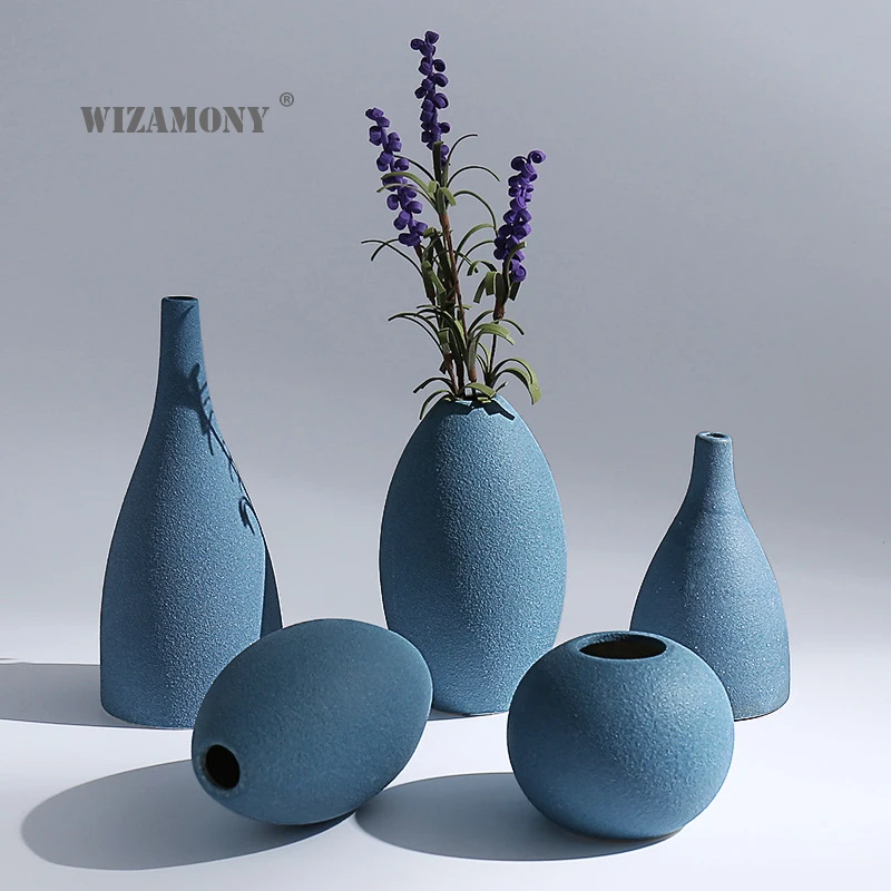 WIZAMONY Новое поступление европейский стиль вазы Ретро кирпичная посуда terra-cotta Керамическая Современная настольная ваза для цветов для украшения дома