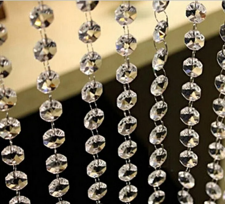 Праздничные принадлежности 1 м кристально чистые бусины нитки для гирлянды