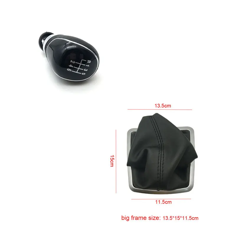 Black big 6speed Серебристый, черный Шестерни рукоятка рычага переключения передач 5 Шестерни 6 Скорость руководство для Ford Focus 2 MK2 FL MK3 MK4 MK7 MONDEO KUGA GALAXY FIESTA стайлинга автомобилей - Название цвета: Black big 6speed