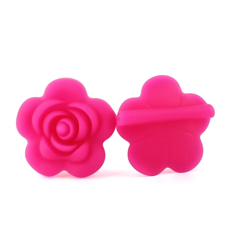 18 Keep& Grow, 10 шт., силиконовые бусинки в виде роз, не содержит Бисероплетение, Детские Прорезыватели в форме цветка, Детские Прорезыватели для прорезывания зубов, ожерелье для изготовления - Цвет: 18