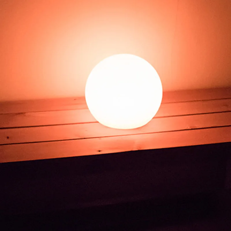 1 шт. круглый светодиодный мяч садовый светильник перезаряжаемые RGB Цвета ночные