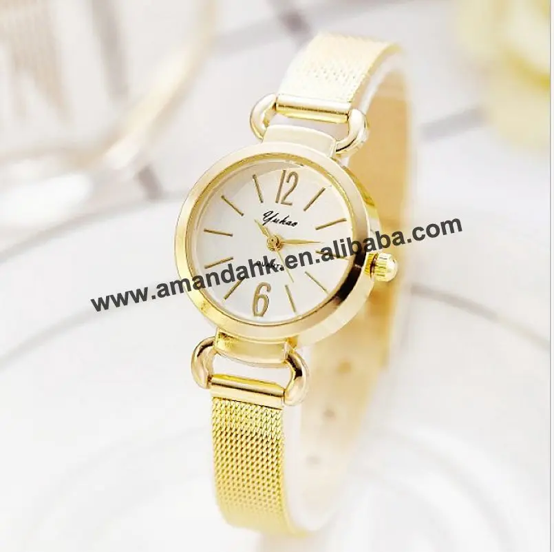 Wholesale Women Ultrathin Gold Watch For Women Fashion Lady Strap Wristwatch Hot Sale Women Lady Quartz Ladies Watches