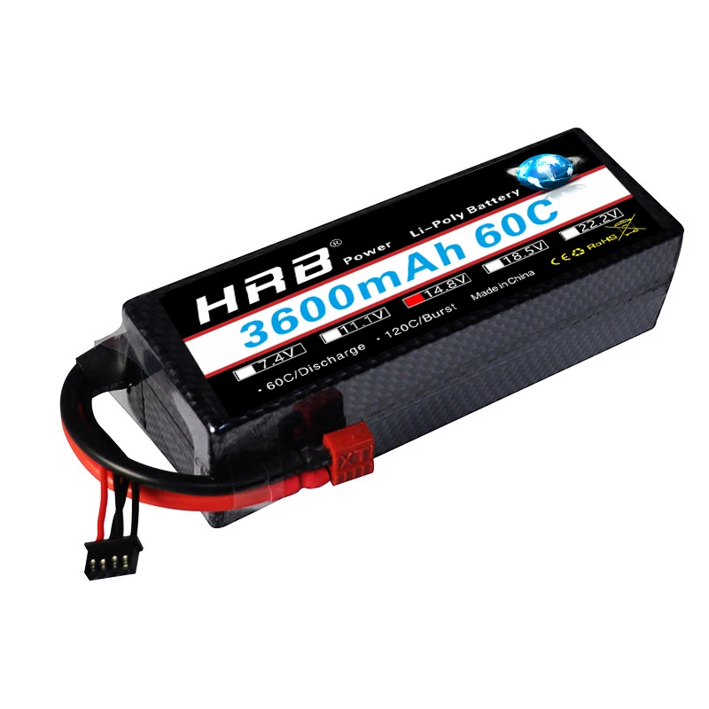 HRB FPV Lipo 2S 3S 4S 7 4 В 11 1 14 8 в 3600 мАч 60C 120C W Stap Жесткий Чехол Аккумулятор для