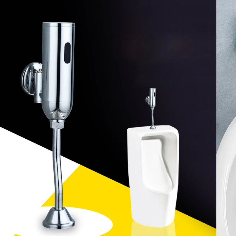 bathroom sensor touchless urinal flush valve toilet exposed wall mounted automatic dc 6v accessories free global shipping